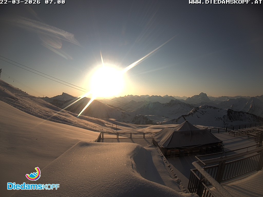 Archiv Foto Webcam Bergstation Diedamskopf, Vorarlberg