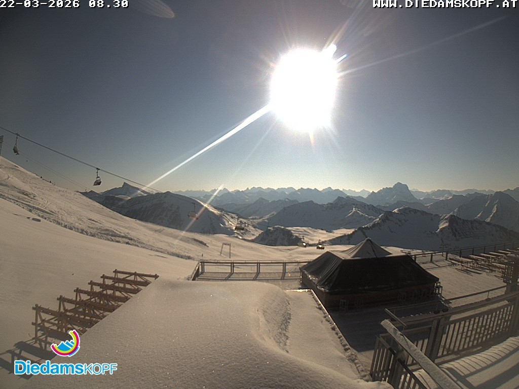 Archiv Foto Webcam Bergstation Diedamskopf, Vorarlberg