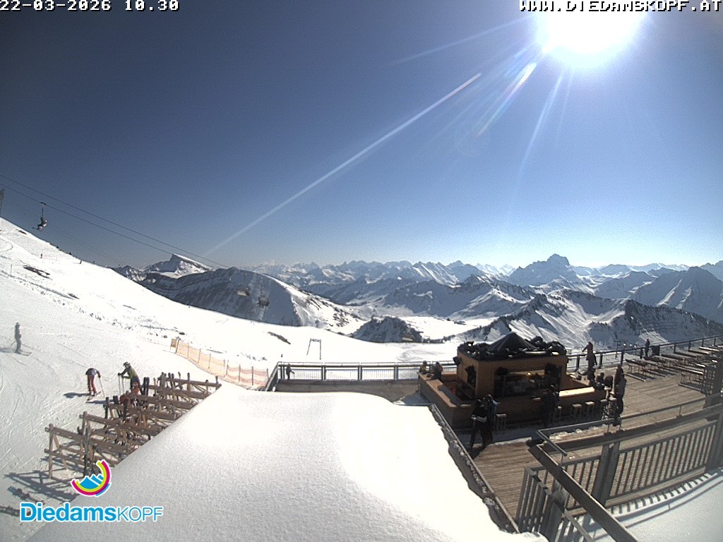 Archiv Foto Webcam Bergstation Diedamskopf, Vorarlberg