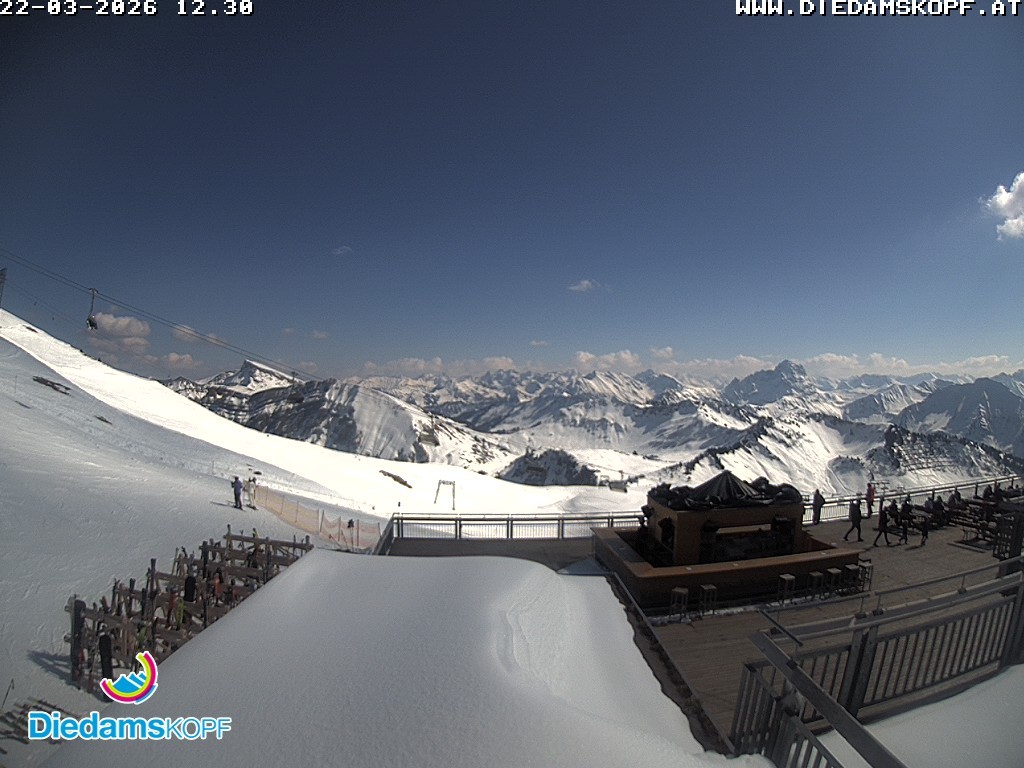 Archiv Foto Webcam Bergstation Diedamskopf, Vorarlberg