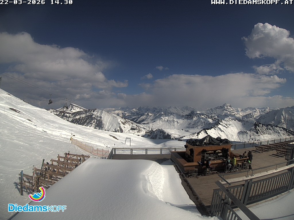 Archiv Foto Webcam Bergstation Diedamskopf, Vorarlberg