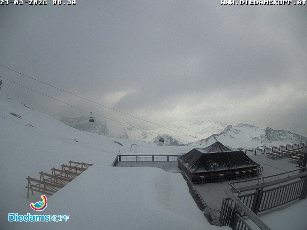 Archiv Foto Webcam Bergstation Diedamskopf, Vorarlberg