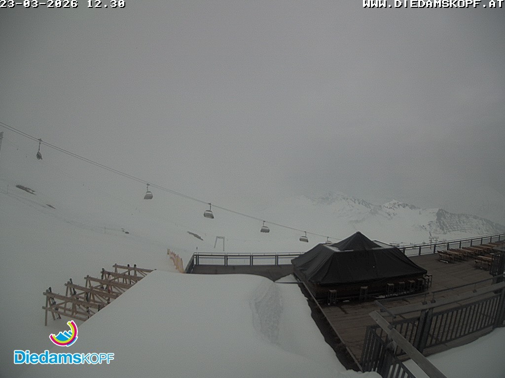 Archiv Foto Webcam Bergstation Diedamskopf, Vorarlberg