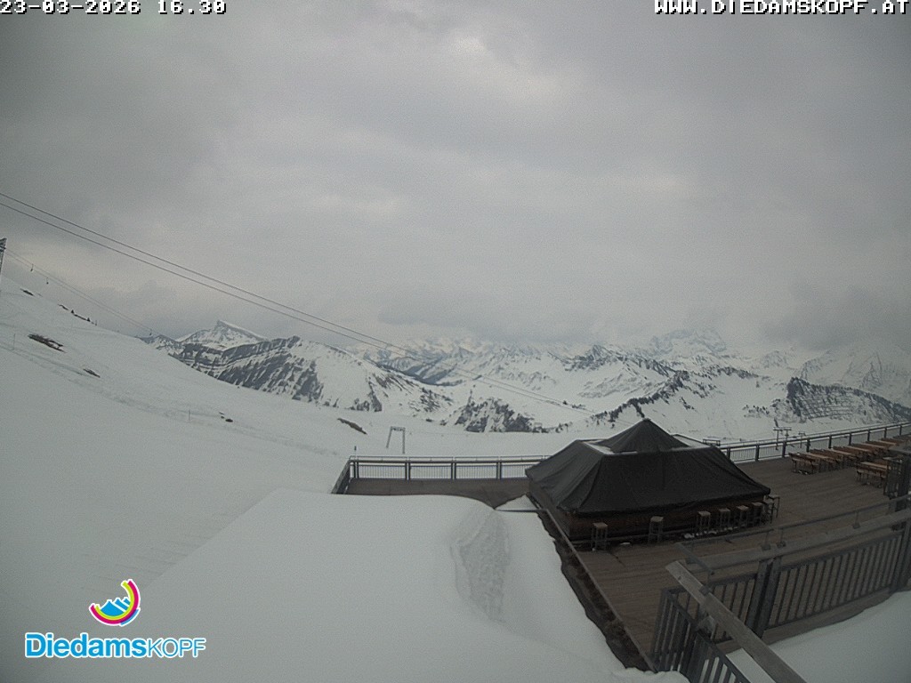 Archiv Foto Webcam Bergstation Diedamskopf, Vorarlberg