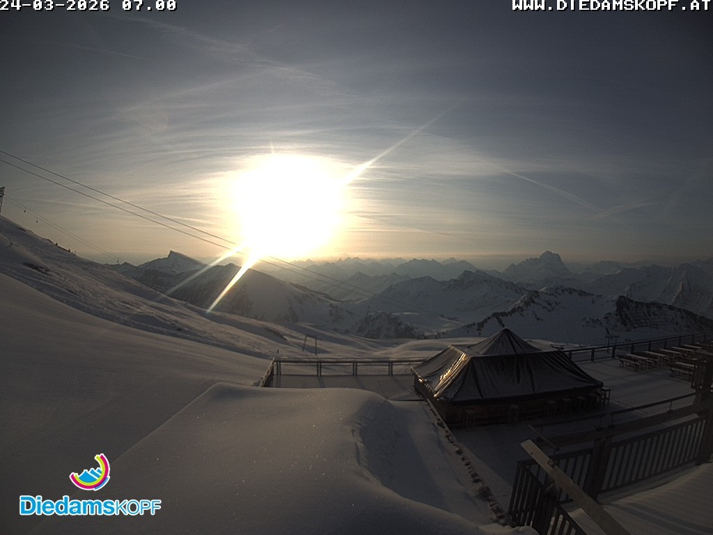 Archiv Foto Webcam Bergstation Diedamskopf, Vorarlberg
