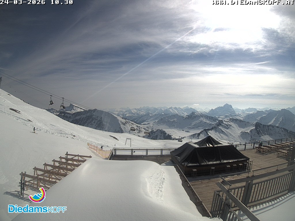 Archiv Foto Webcam Bergstation Diedamskopf, Vorarlberg