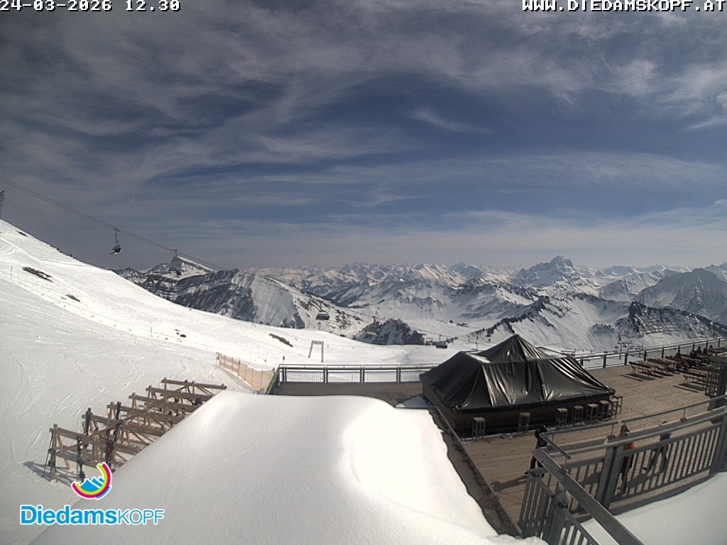 Archiv Foto Webcam Bergstation Diedamskopf, Vorarlberg