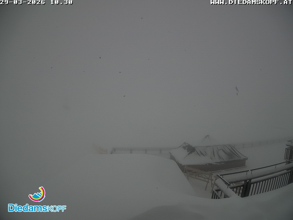 Archiv Foto Webcam Bergstation Diedamskopf, Vorarlberg