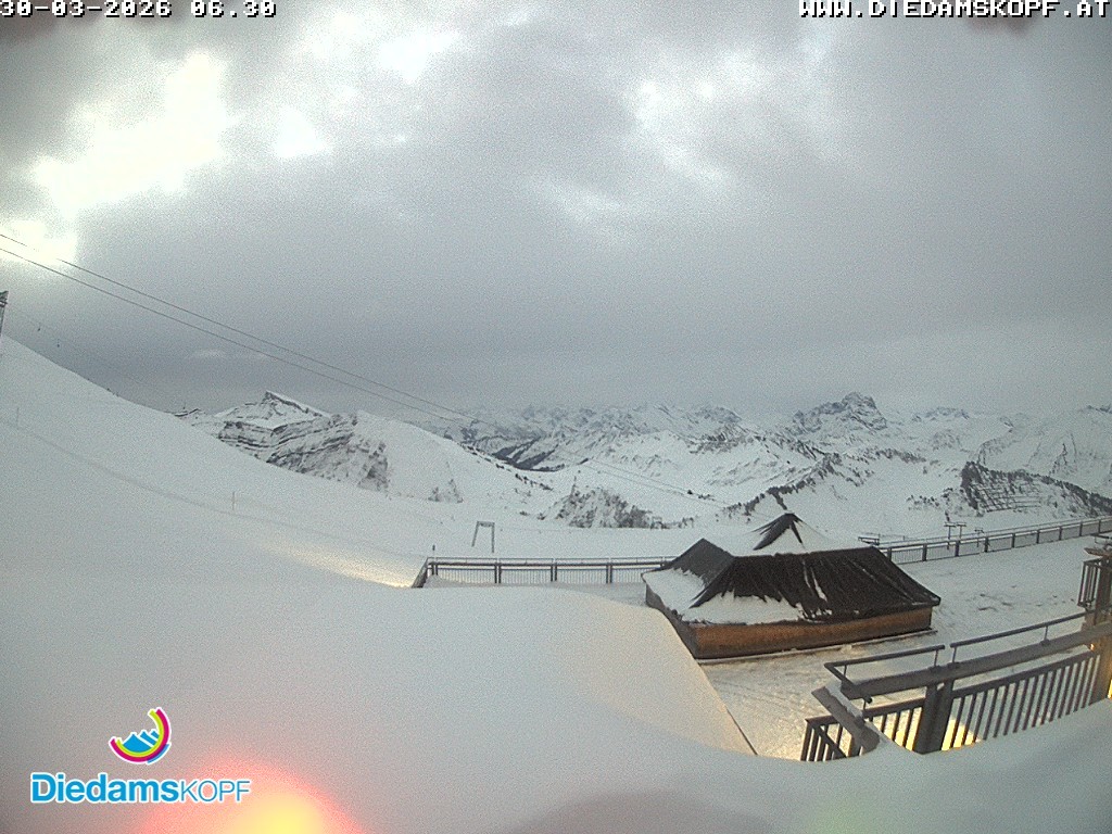 Archiv Foto Webcam Bergstation Diedamskopf, Vorarlberg