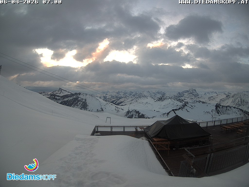 Archived image Webcam mountain station gondola "Diedamskopf", Vorarlberg