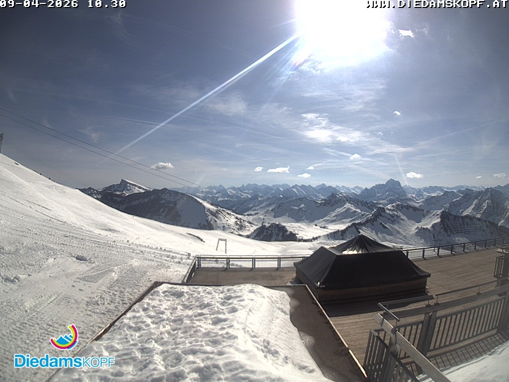 Archiv Foto Webcam Bergstation Diedamskopf, Vorarlberg