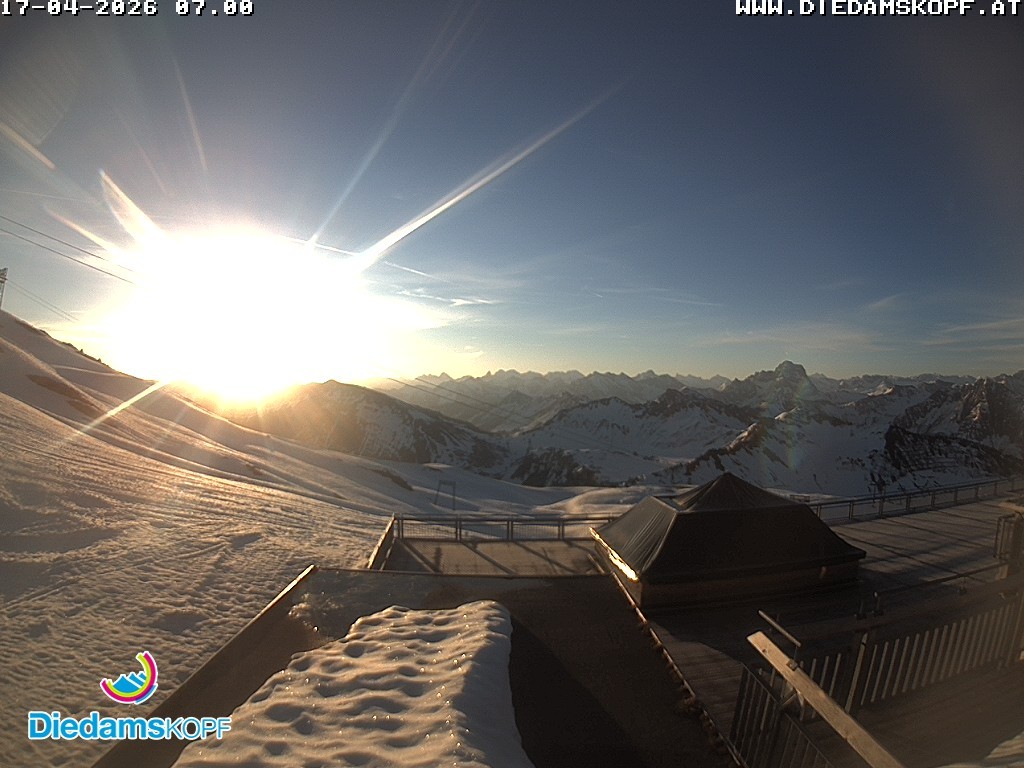 Archiv Foto Webcam Bergstation Diedamskopf, Vorarlberg