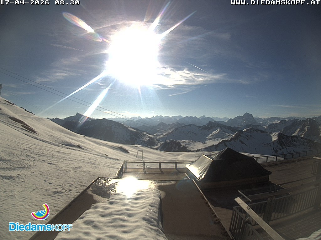 Archiv Foto Webcam Bergstation Diedamskopf, Vorarlberg