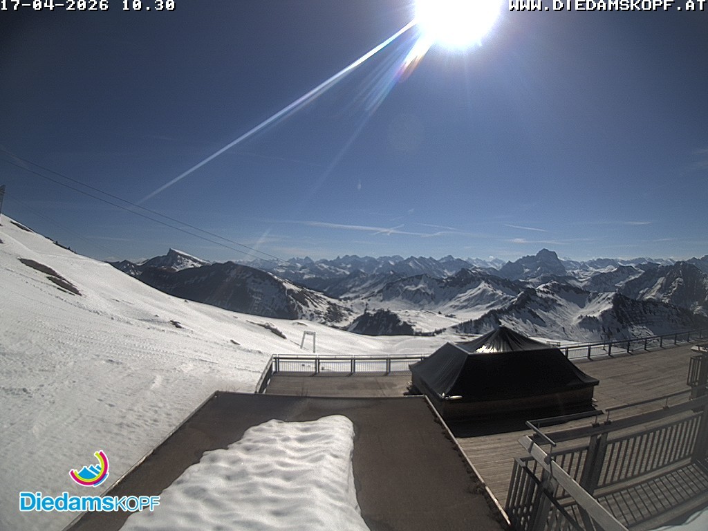 Archiv Foto Webcam Bergstation Diedamskopf, Vorarlberg
