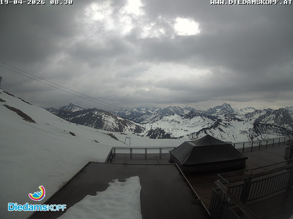 Archiv Foto Webcam Bergstation Diedamskopf, Vorarlberg