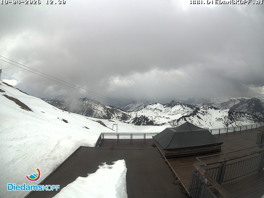 Archived image Webcam mountain station gondola "Diedamskopf", Vorarlberg