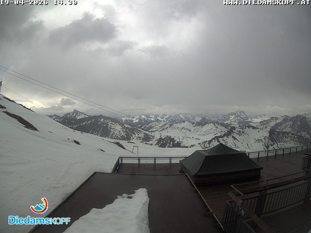 Archived image Webcam mountain station gondola "Diedamskopf", Vorarlberg