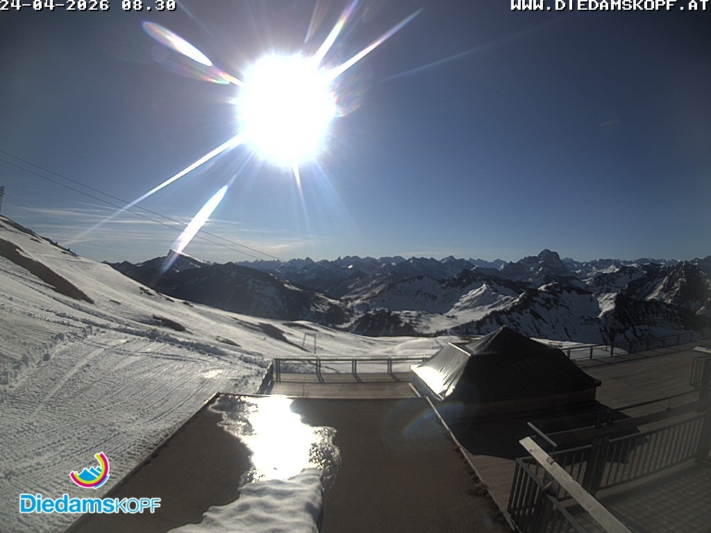 Archived image Webcam mountain station gondola "Diedamskopf", Vorarlberg