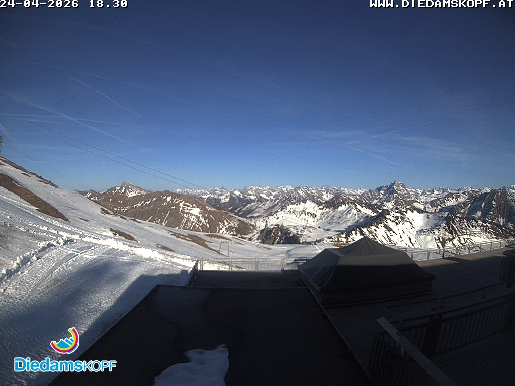 Archiv Foto Webcam Bergstation Diedamskopf, Vorarlberg
