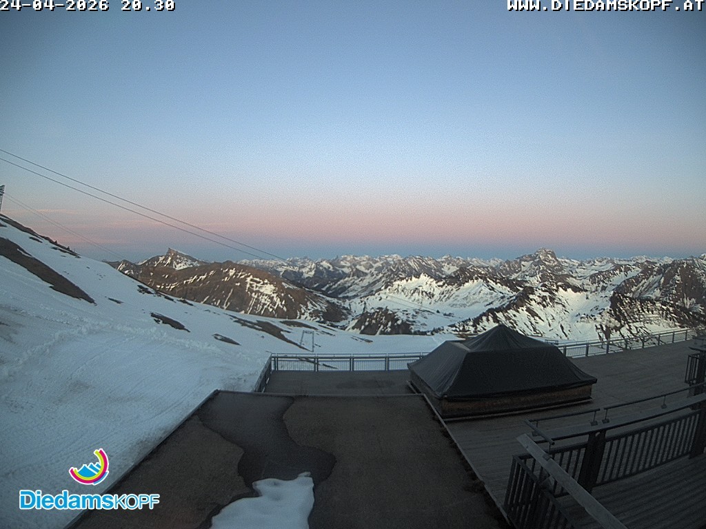 Archiv Foto Webcam Bergstation Diedamskopf, Vorarlberg