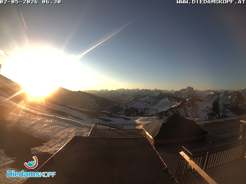 Archiv Foto Webcam Bergstation Diedamskopf, Vorarlberg