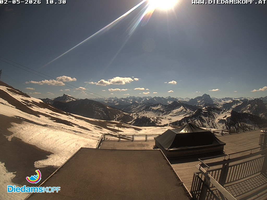 Archiv Foto Webcam Bergstation Diedamskopf, Vorarlberg