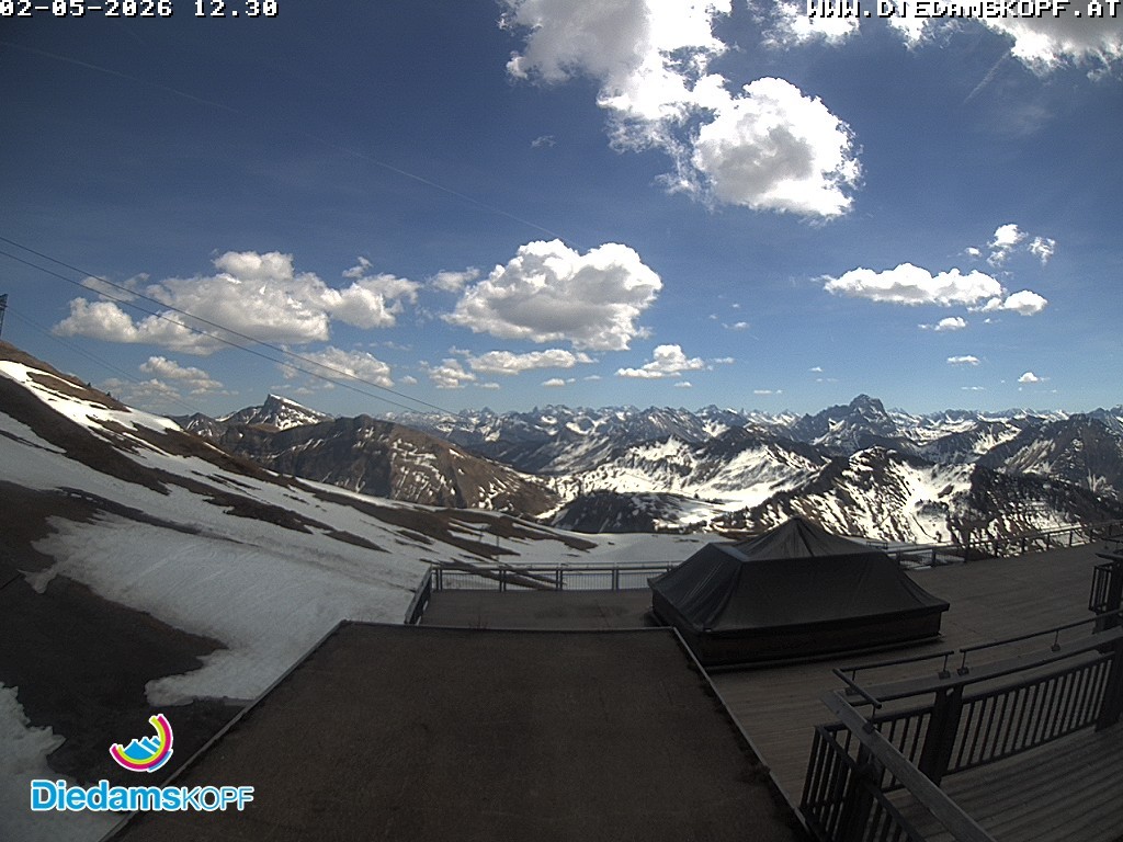 Archiv Foto Webcam Bergstation Diedamskopf, Vorarlberg