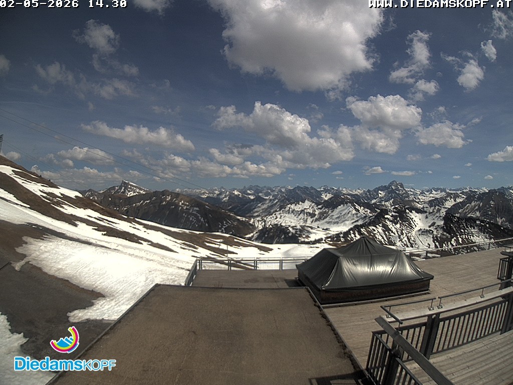 Archiv Foto Webcam Bergstation Diedamskopf, Vorarlberg