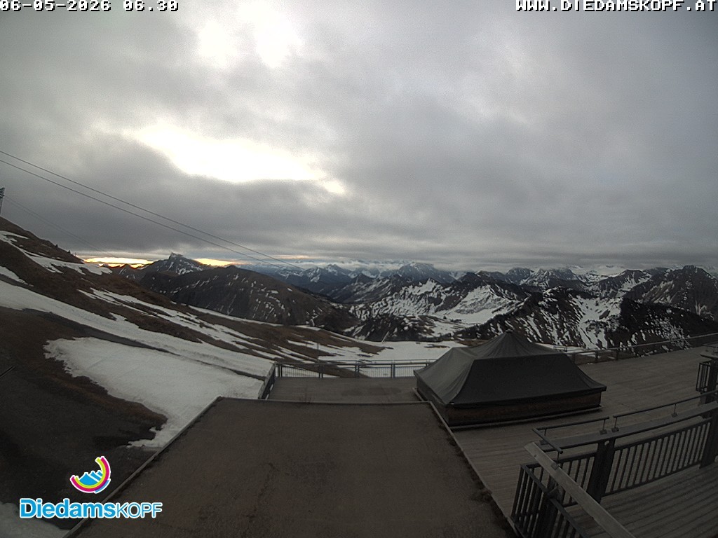 Archiv Foto Webcam Bergstation Diedamskopf, Vorarlberg
