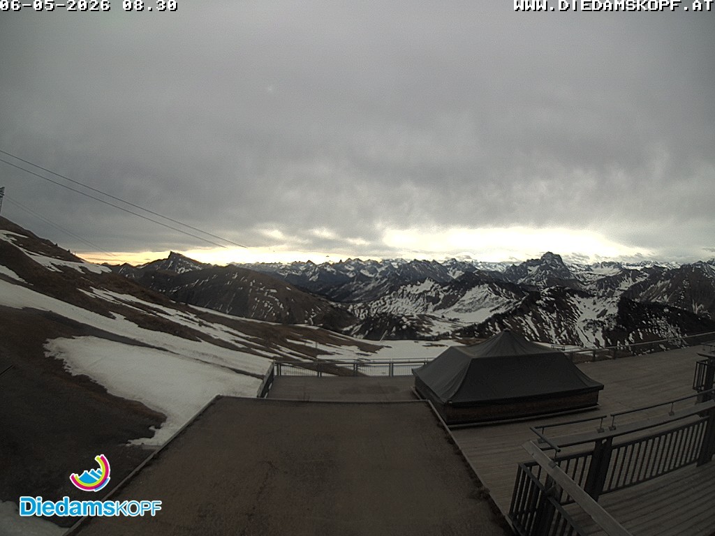 Archiv Foto Webcam Bergstation Diedamskopf, Vorarlberg