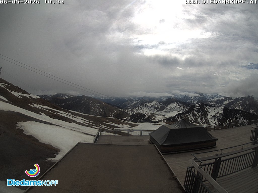 Archiv Foto Webcam Bergstation Diedamskopf, Vorarlberg