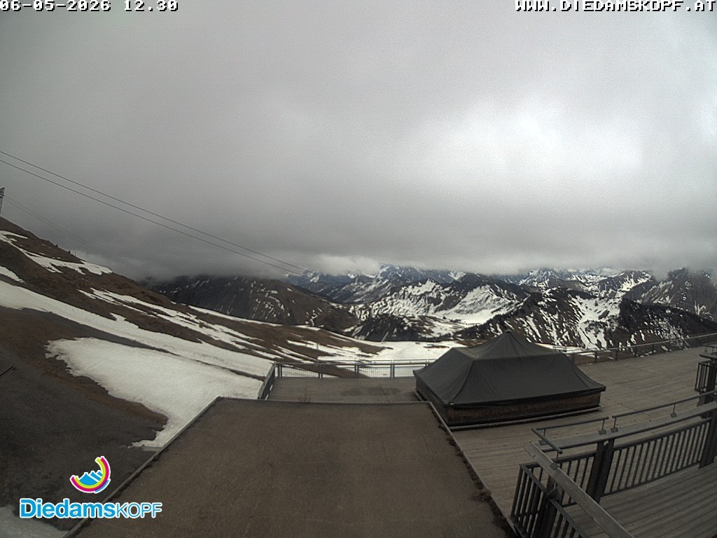 Archiv Foto Webcam Bergstation Diedamskopf, Vorarlberg