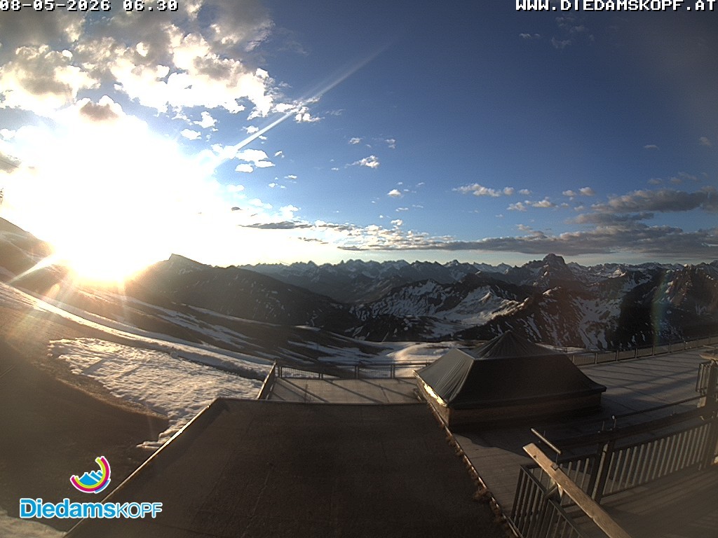 Archiv Foto Webcam Bergstation Diedamskopf, Vorarlberg
