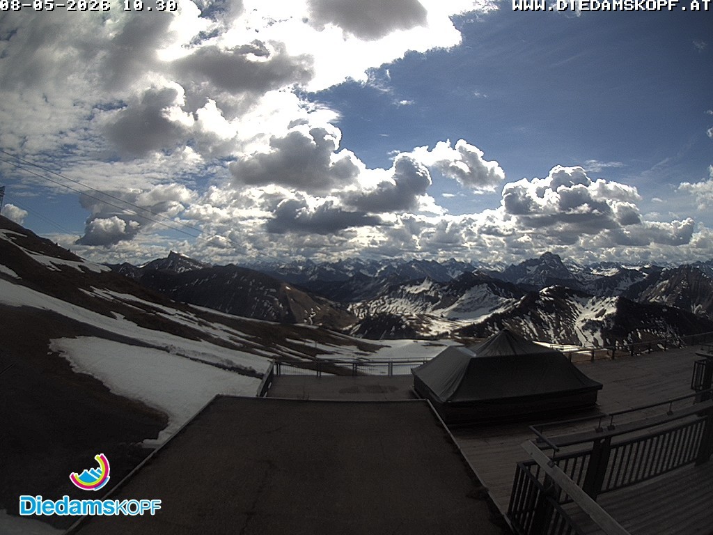 Archiv Foto Webcam Bergstation Diedamskopf, Vorarlberg