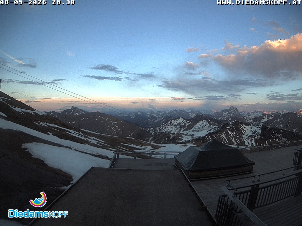 Archived image Webcam mountain station gondola "Diedamskopf", Vorarlberg