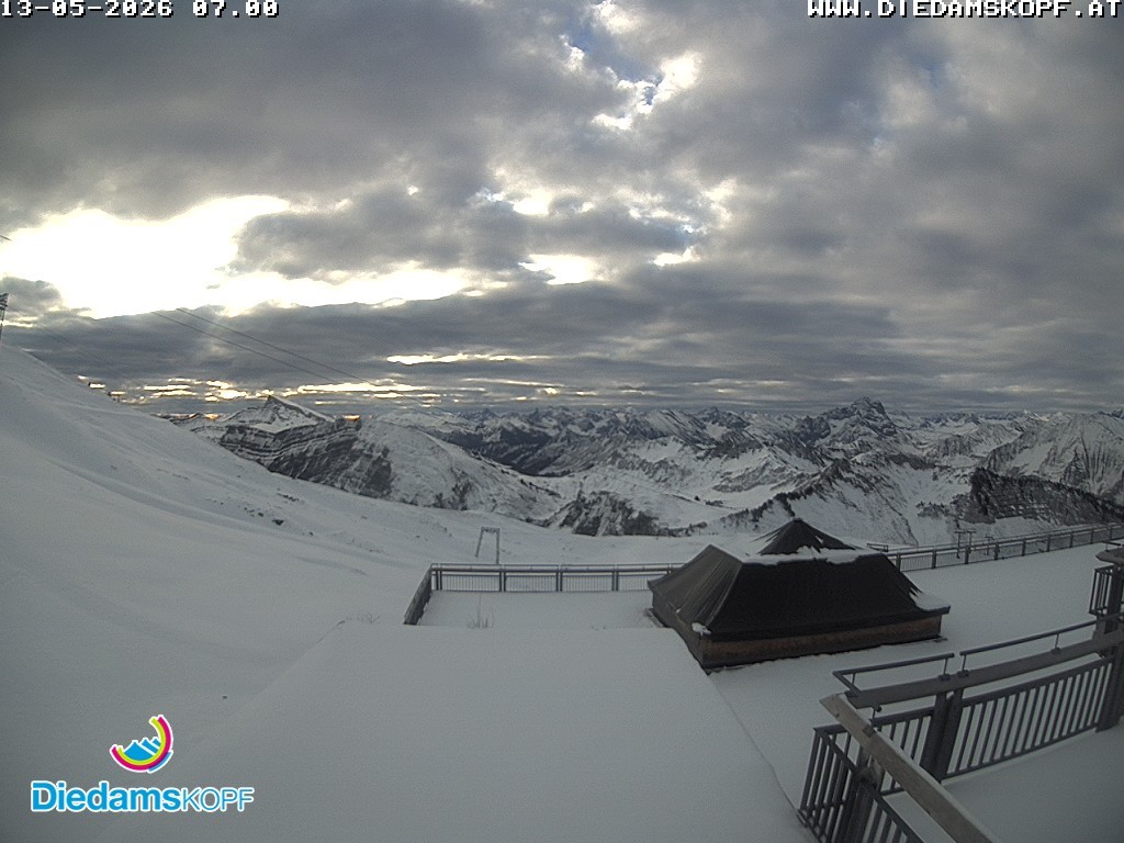 Archived image Webcam mountain station gondola "Diedamskopf", Vorarlberg