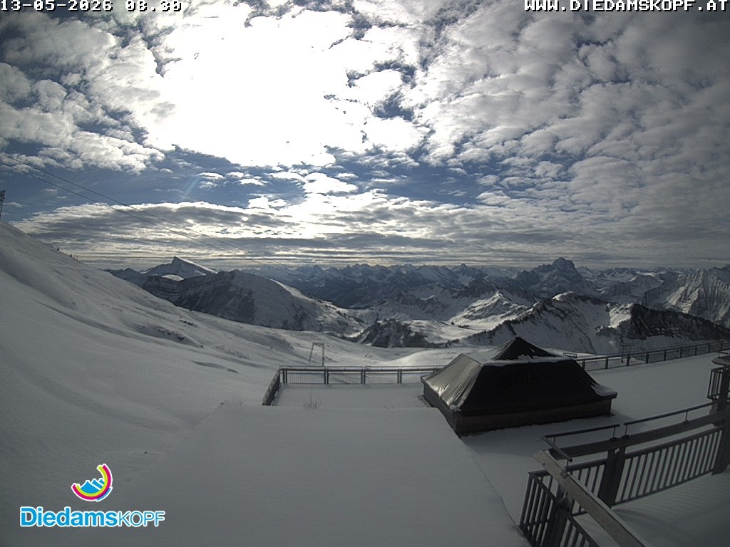 Archived image Webcam mountain station gondola "Diedamskopf", Vorarlberg