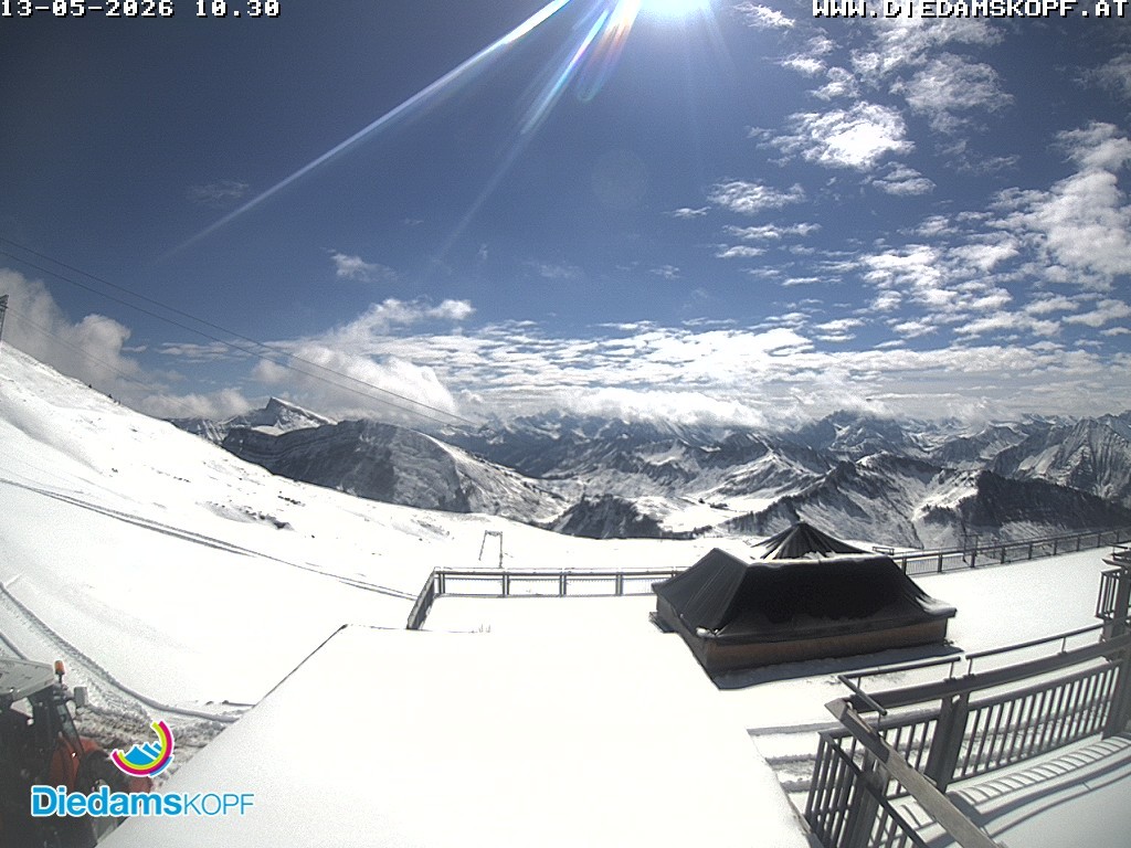 Archived image Webcam mountain station gondola "Diedamskopf", Vorarlberg