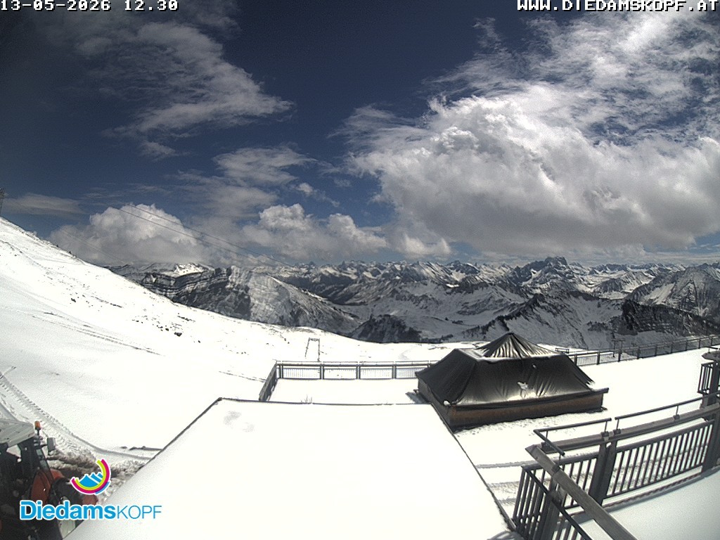 Archived image Webcam mountain station gondola "Diedamskopf", Vorarlberg
