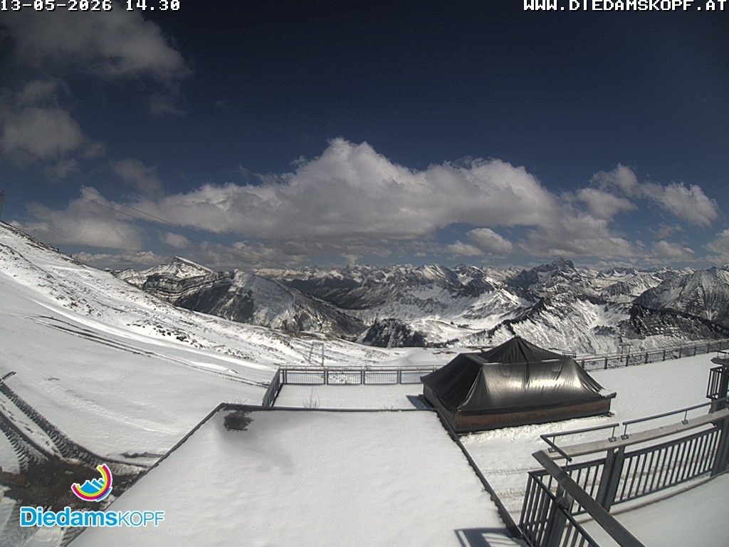 Archived image Webcam mountain station gondola "Diedamskopf", Vorarlberg