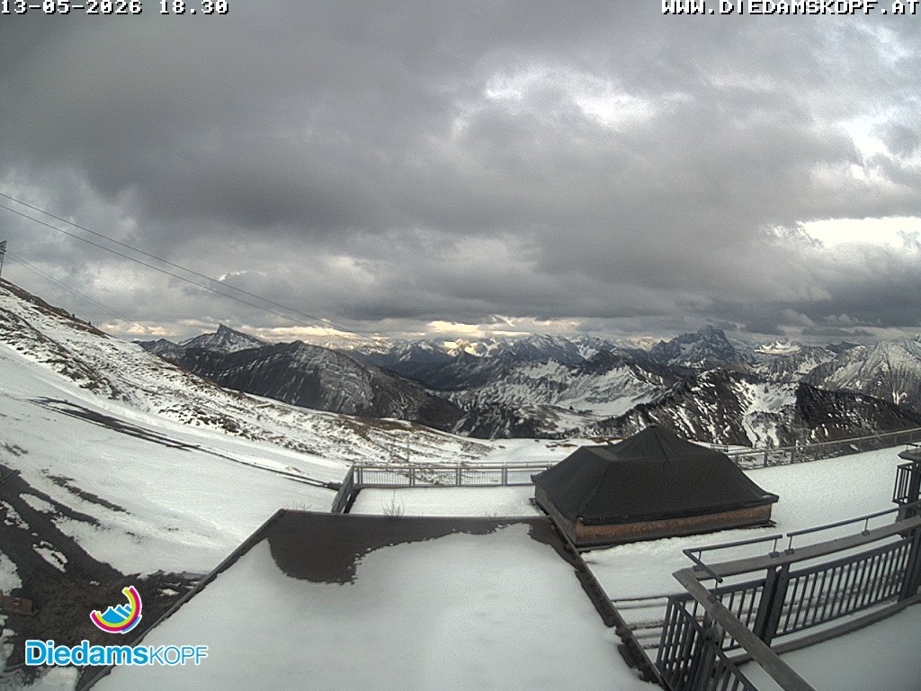 Archived image Webcam mountain station gondola "Diedamskopf", Vorarlberg