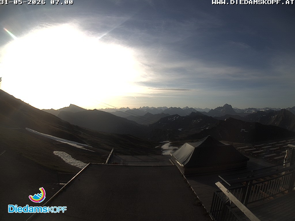 Archiv Foto Webcam Bergstation Diedamskopf, Vorarlberg
