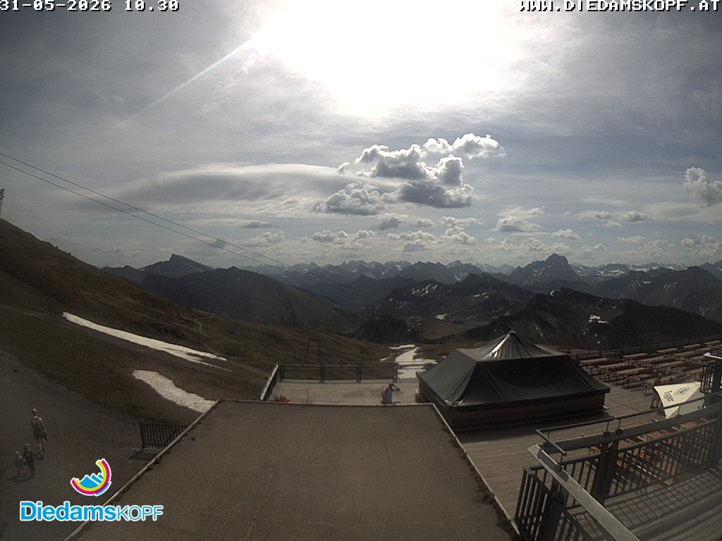 Archiv Foto Webcam Bergstation Diedamskopf, Vorarlberg