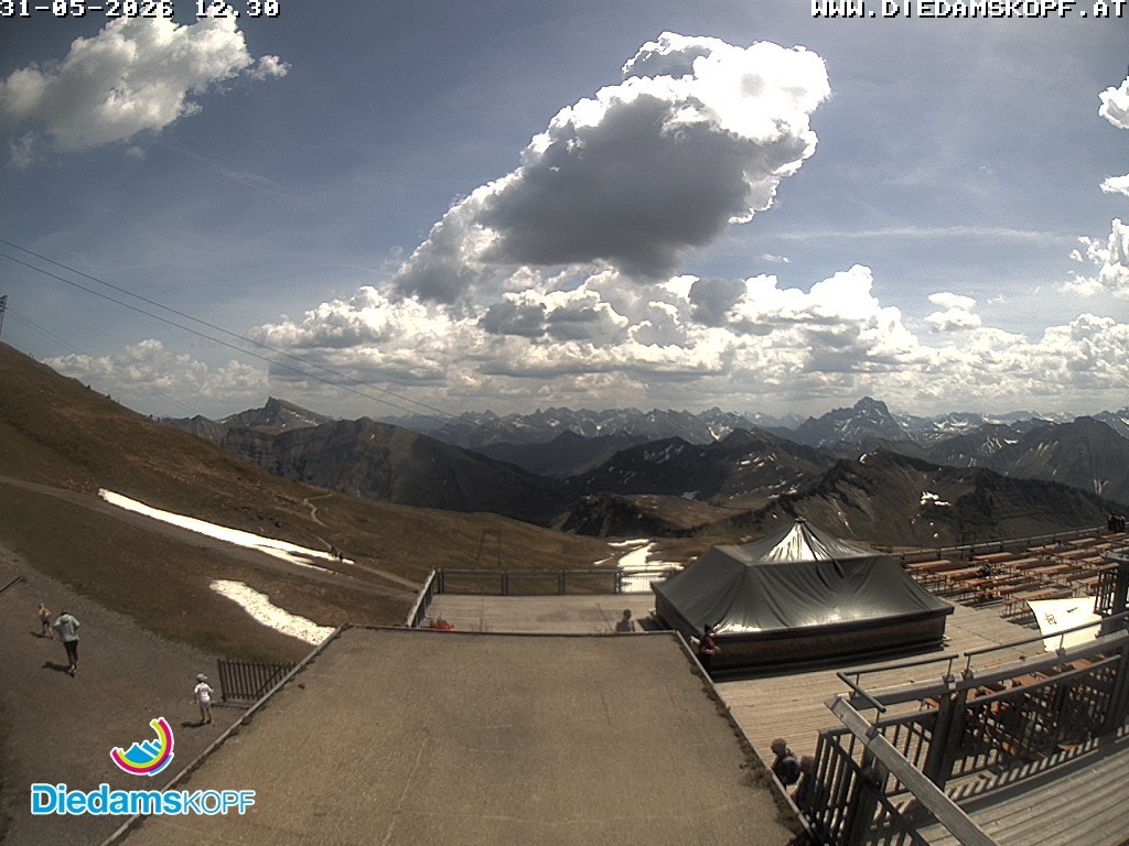Archiv Foto Webcam Bergstation Diedamskopf, Vorarlberg