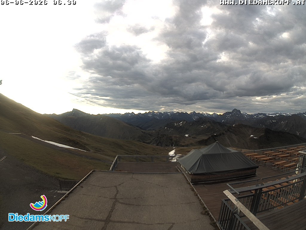 Archived image Webcam mountain station gondola "Diedamskopf", Vorarlberg