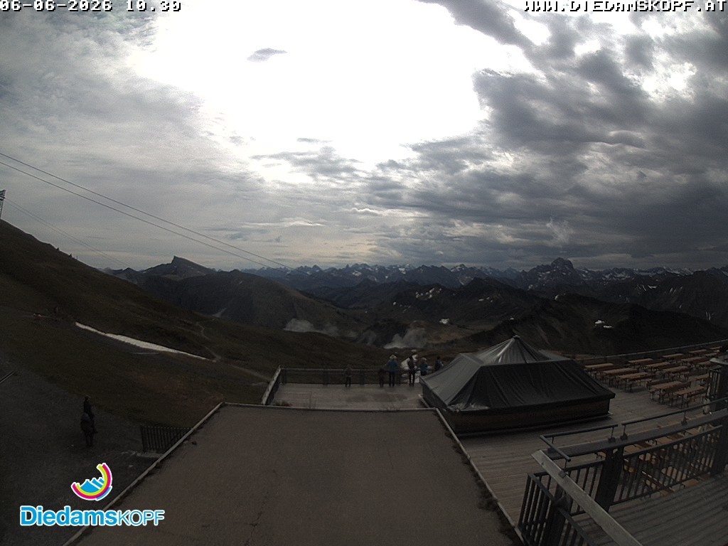 Archived image Webcam mountain station gondola "Diedamskopf", Vorarlberg