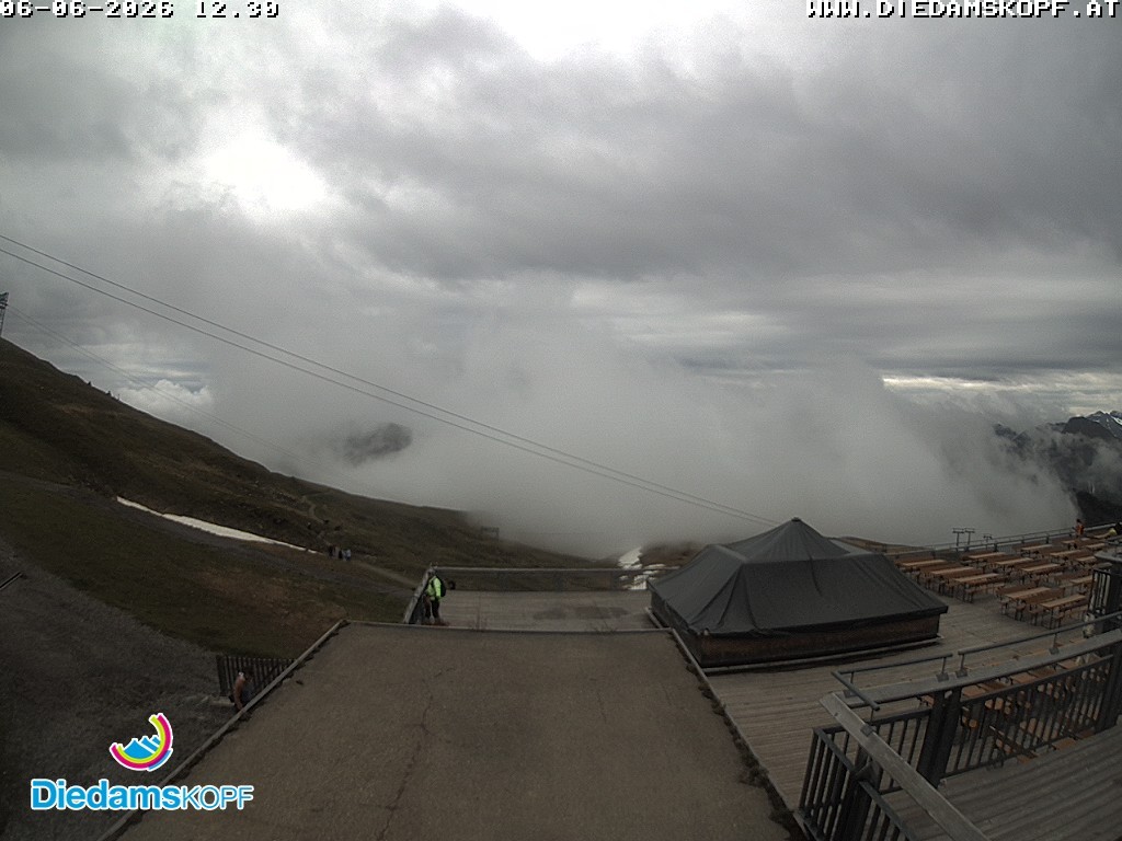 Archived image Webcam mountain station gondola "Diedamskopf", Vorarlberg