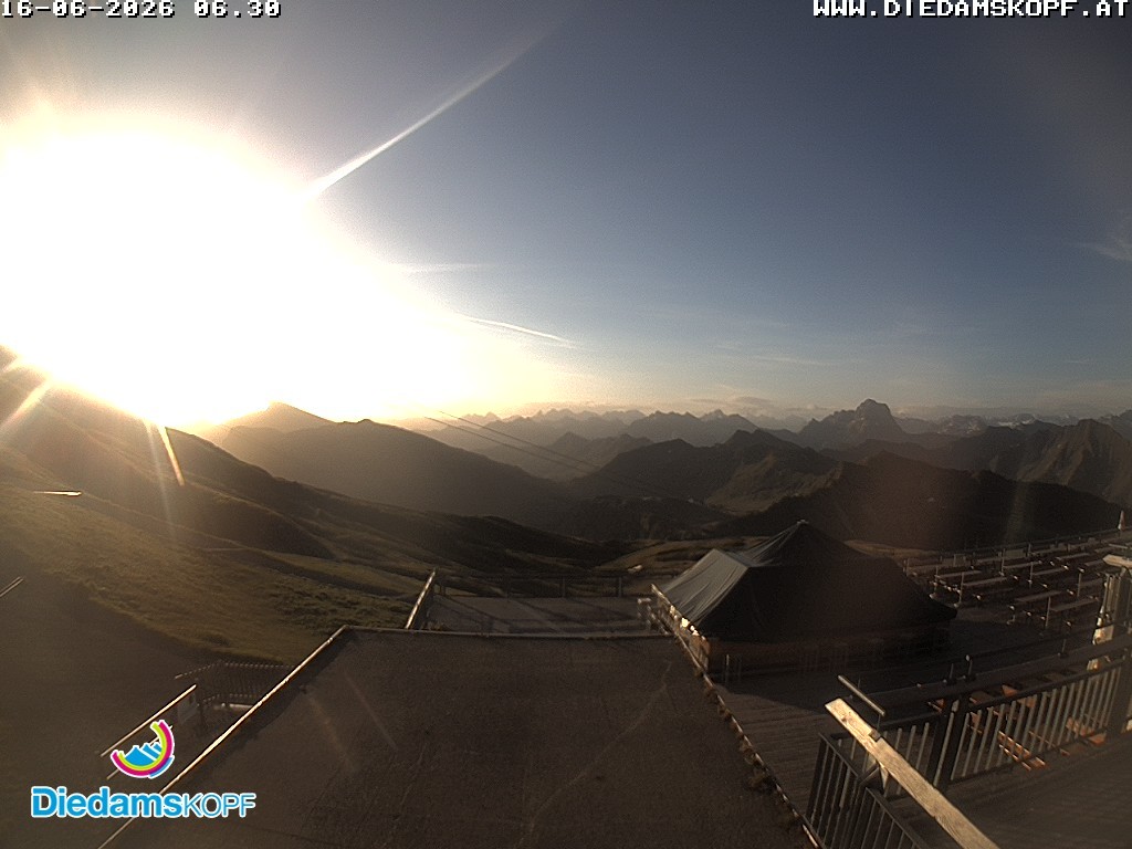 Archived image Webcam mountain station gondola "Diedamskopf", Vorarlberg