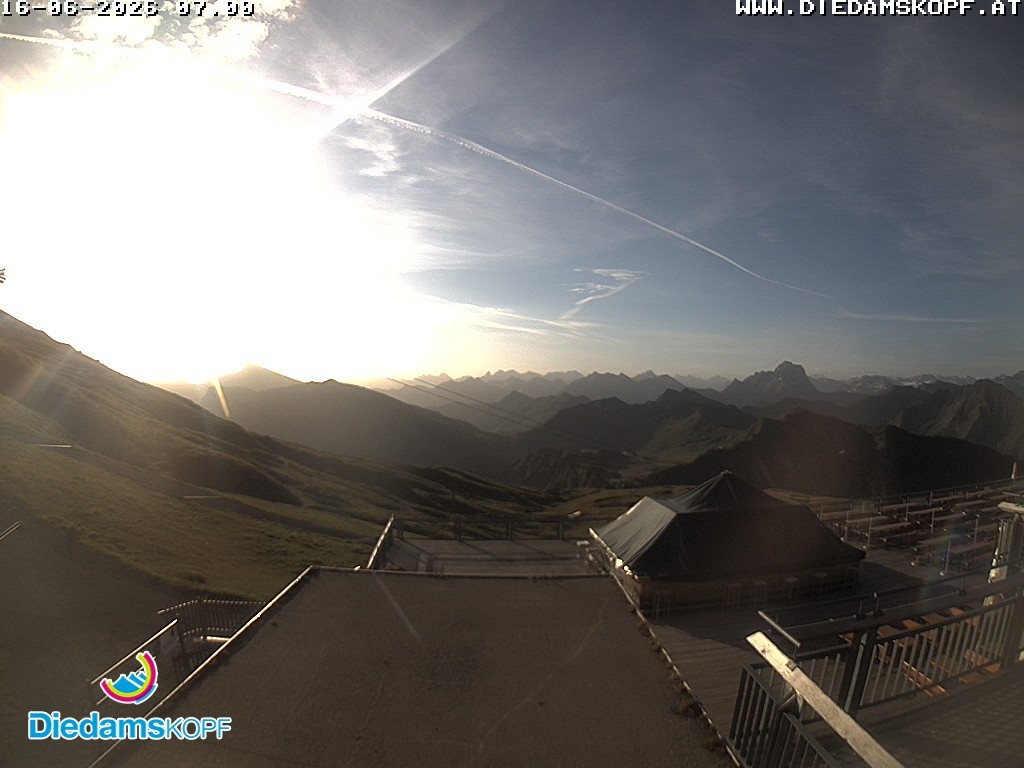Archiv Foto Webcam Bergstation Diedamskopf, Vorarlberg
