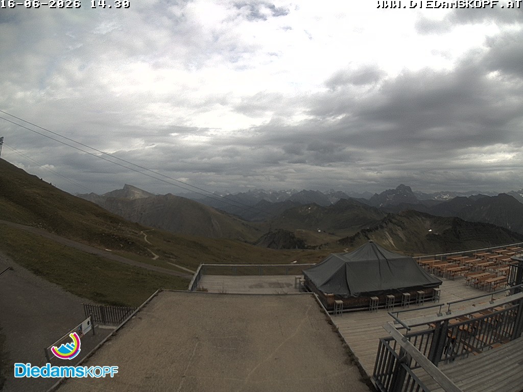 Archiv Foto Webcam Bergstation Diedamskopf, Vorarlberg